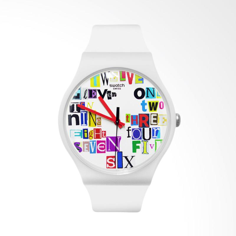 jual swatch multi collage jam tangan pria putih suow132 jual swatch multi collage jam tangan pria putih suow132