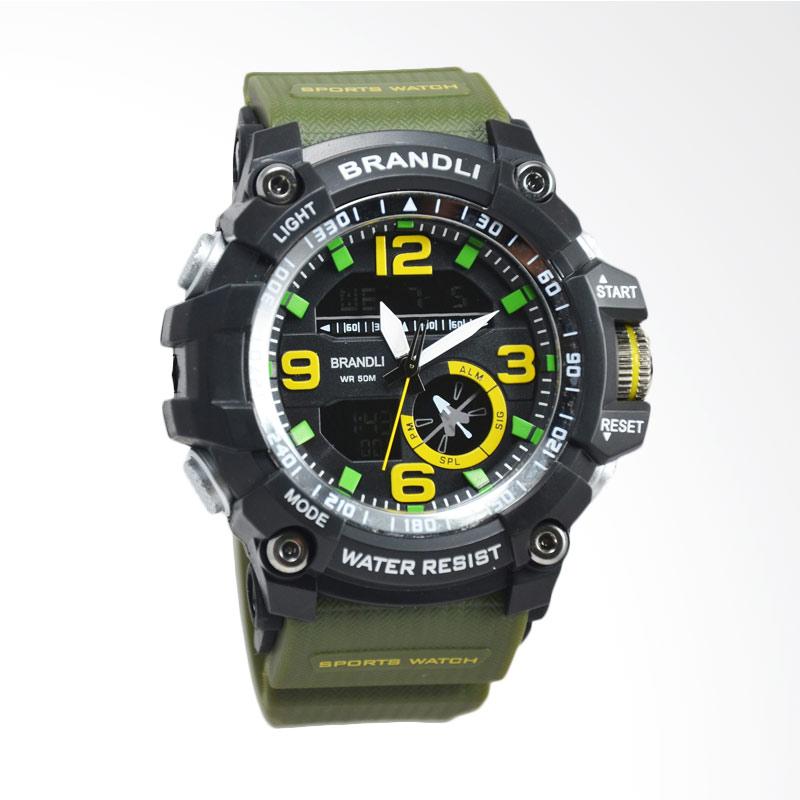 Jual Brandli Double Time Jam Tangan Pria - Green 319 