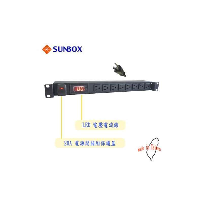 Jual [TAITRA] SUNBOX 8-Port Rack Model Power Distribution Unit (20A LED ...