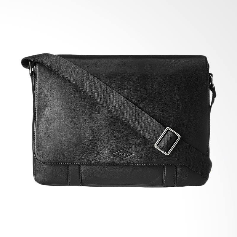 jual fossil aiden leather ew city sling bag black jual fossil aiden leather ew city sling bag black