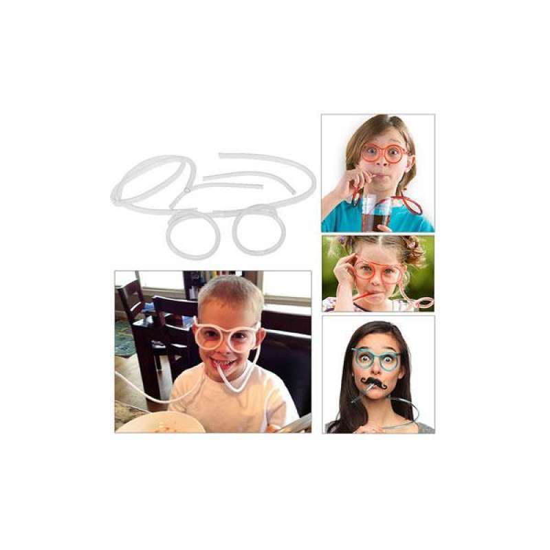 Jual (Kiret)Kiret Korea funny glasses into shape straw 2 / KUSO fun