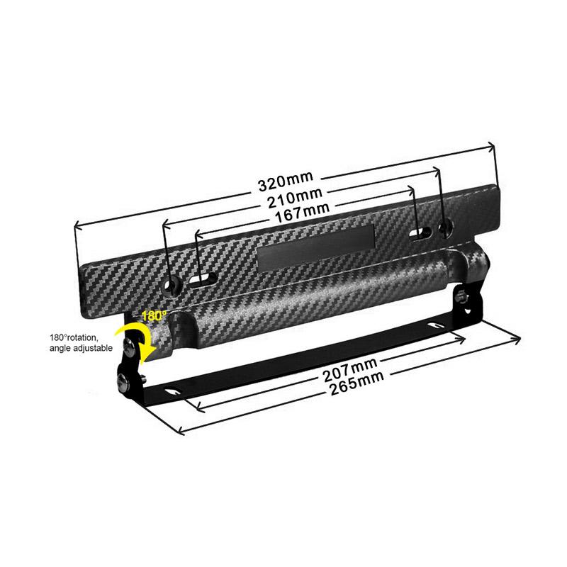 Jual DUDUKAN BRACKET PLAT NOMOR MOBIL JDM CARBON LOGO TRD