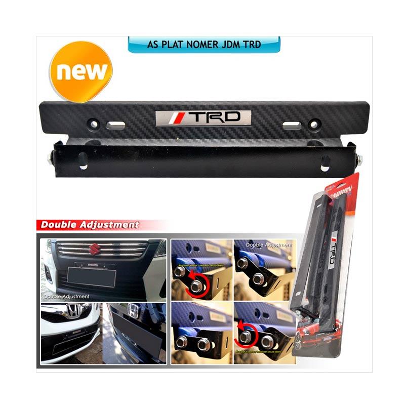 Jual DUDUKAN BRACKET PLAT NOMOR MOBIL JDM CA   RBON LOGO TRD