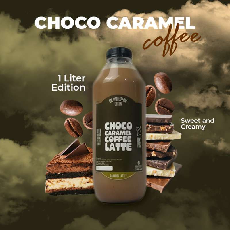 Jual Choco Kopi Caramel Latte 1 Liter di Seller Belbucks Coffee