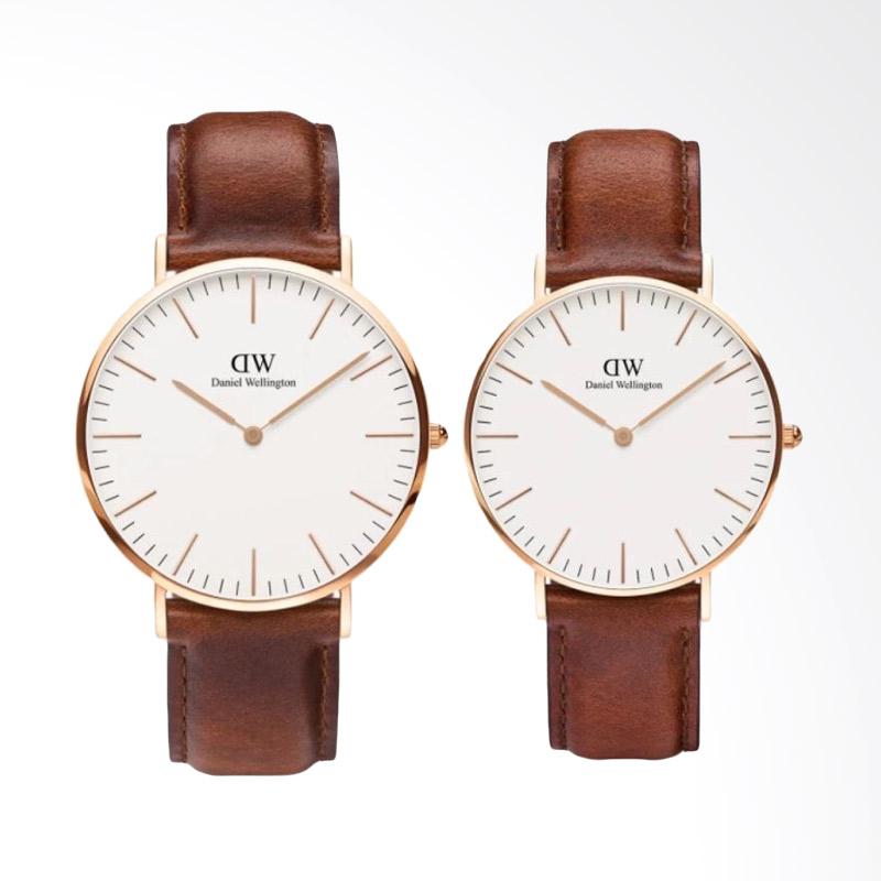 Jual Daniel Wellington Couple Set Classic 40mm & 36mm St