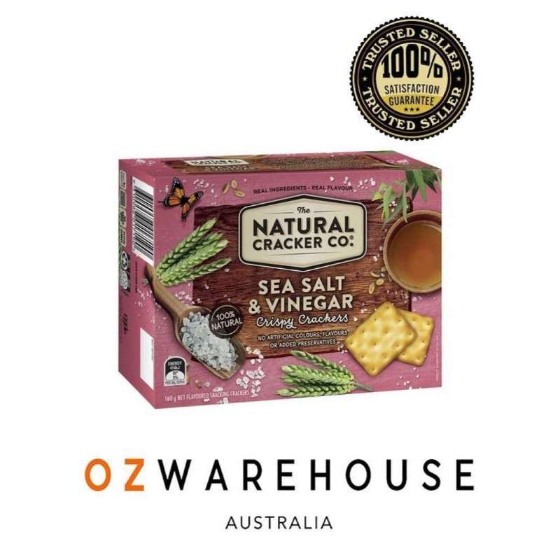 Jual The Natural Cracker Co. Sea Salt & Vinegar Crispy Crackers 160g Di