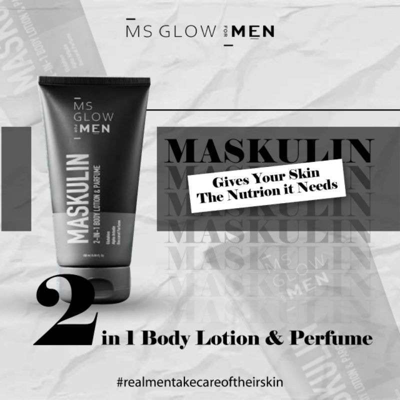 Promo Maskulin Hand Body Lotion Ms Glow For Men Original perfume
