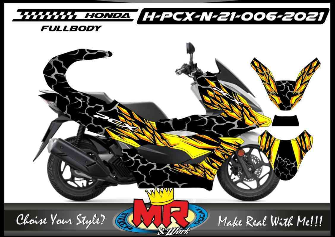 Promo Variasi Stiker Keren FullBody Motor Honda PCX New 2021 Decal