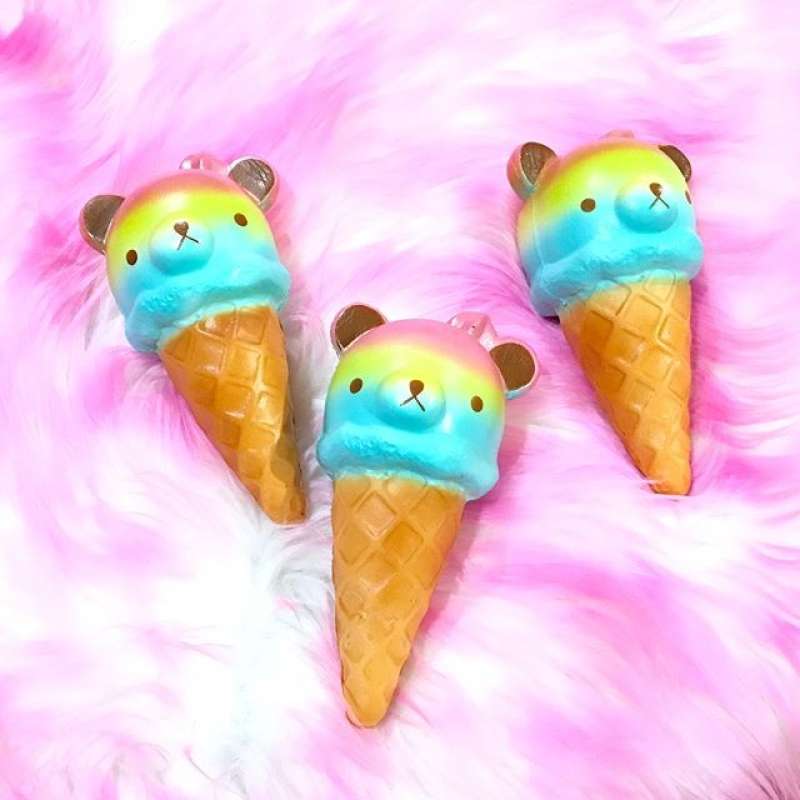 Jual RILAKKUMA ICE CREAM RAINBOW SQUISHY new galaxy lamb punimaru
