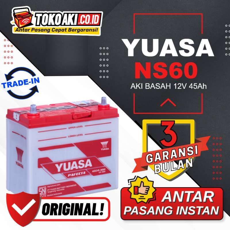 Jual Yuasa NS60 - 45Ah Aki Basah for Daihatsu Espass 1994 - 2007 di