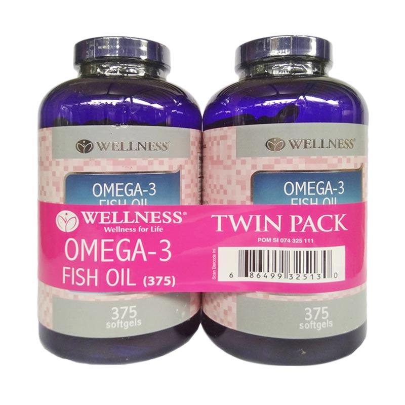 Jual Wellness Omega-3 Fish Oil 1000 mg Suplemen [375 ...