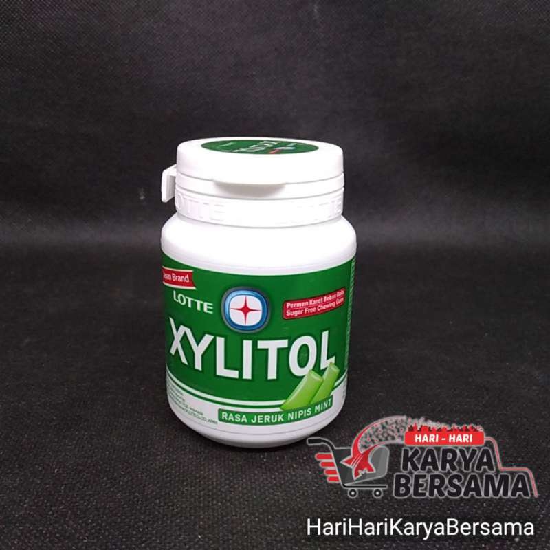 Jual PERMEN KARET LOTTE XYLITOL JERUK NIPIS MINT 58GR di Seller