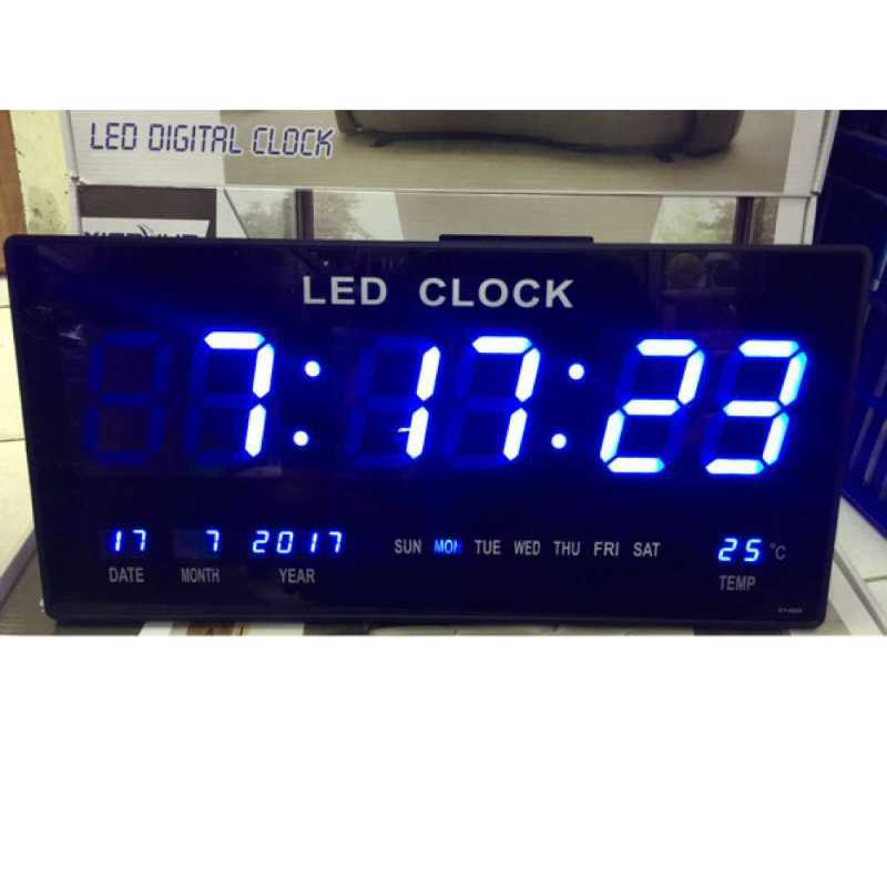 Jual Jam Dinding Digital LED Meja LED Clock 4622 Biru di Seller Honey