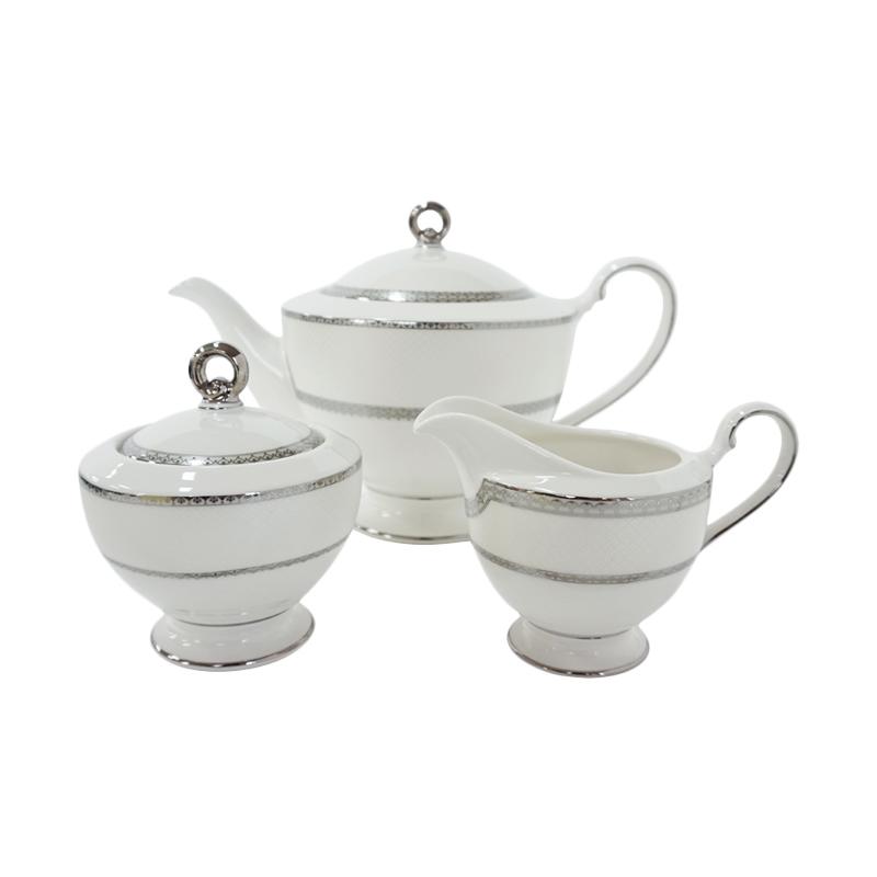 Jual Saint James Marakkes White Platinum Tea Set [5 pcs] di Seller