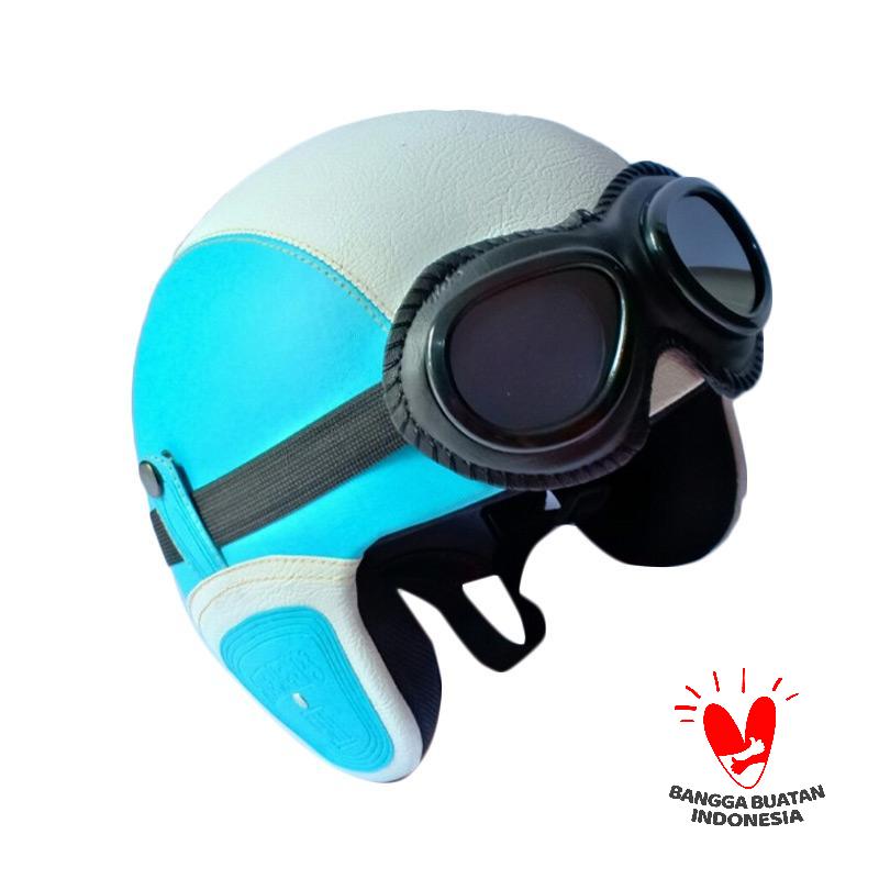 Jual Helm Bogo Surabaya Retro Dewasa Plus Kacamata Helm Half Face Semua