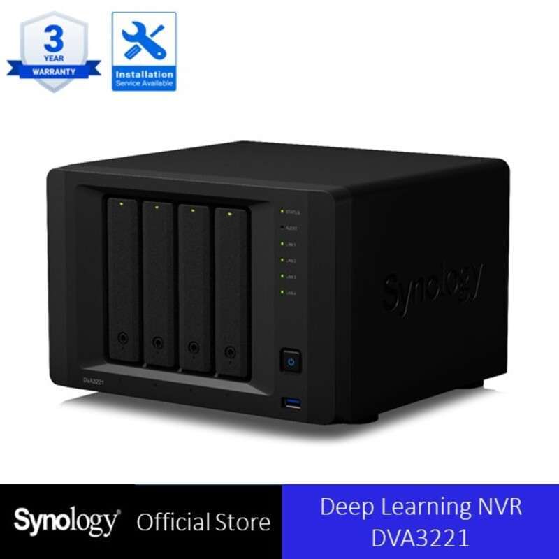 Promo Synology Deep Learning NVR DVA3221 4bay 8 default licenses