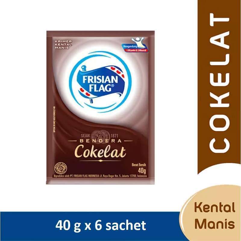 Promo Susu Kental Manis Frisian Flag Coklat 40gr [1 Renceng Isi 6