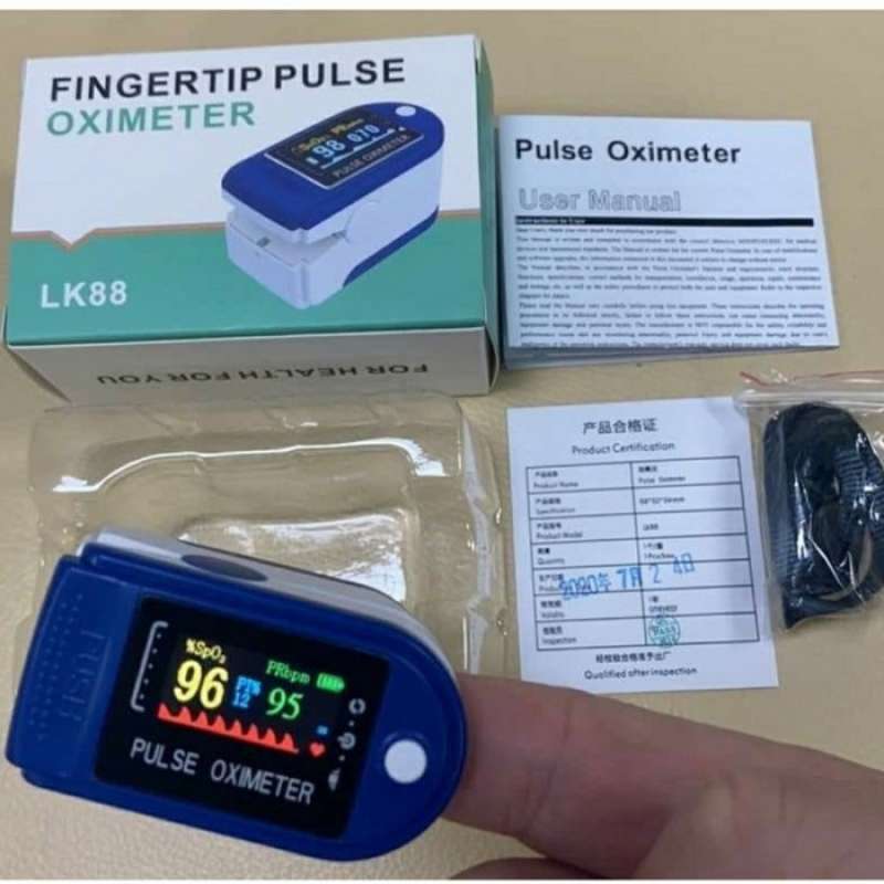 Jual LK88 OXIMETER FINGERTIP PULSE PENGUKUR KADAR OKSIGEN DETAK JANTUNG