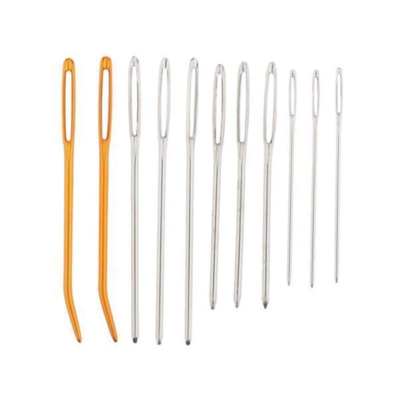 Promo 4xHand sewing needle knitting Darning Threading Supply 6pcs