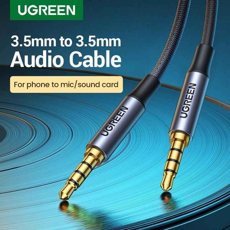 Jual UGREEN Kabel Aux 3,5 Male to Male TRRS for Phone Audio Mic/Sound