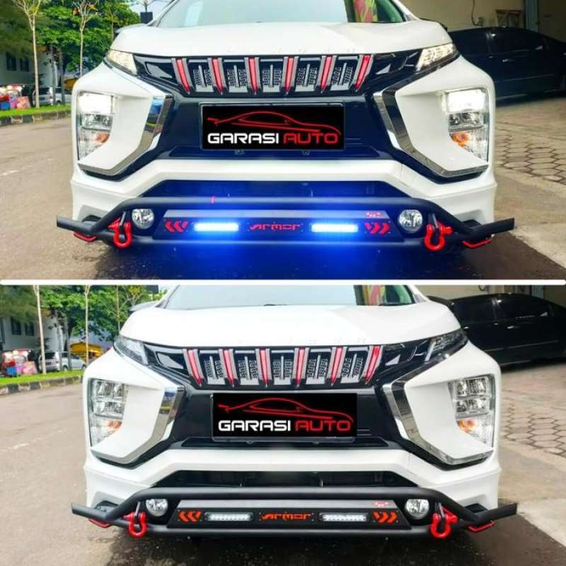 Jual Tanduk Towing Depan XPANDER Sport Cross Bumper Guard Besi RHINO