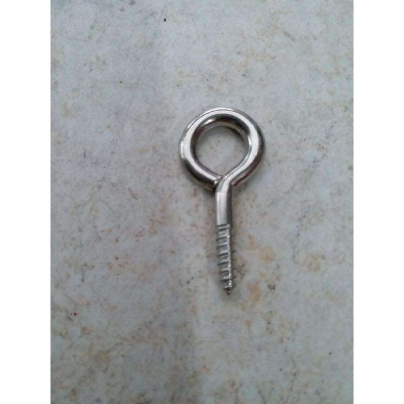 Kait Centelan Tertutup Gantungan Kandang Burung Sekrup Besi Ulir