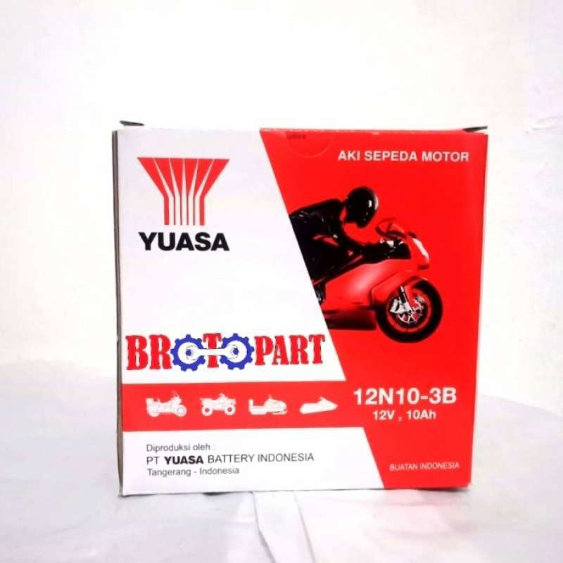 Promo Aki Accu Motor Yuasa 12N10 3B 12N10-3B Basah Diskon 12% di Seller