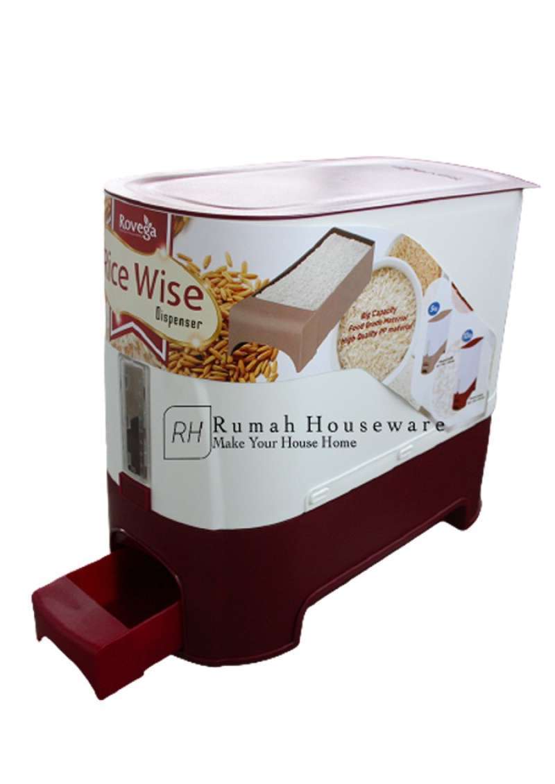 Jual Rovega Dispenser Beras 5 kg/rice box/ Tempat beras di Seller ...