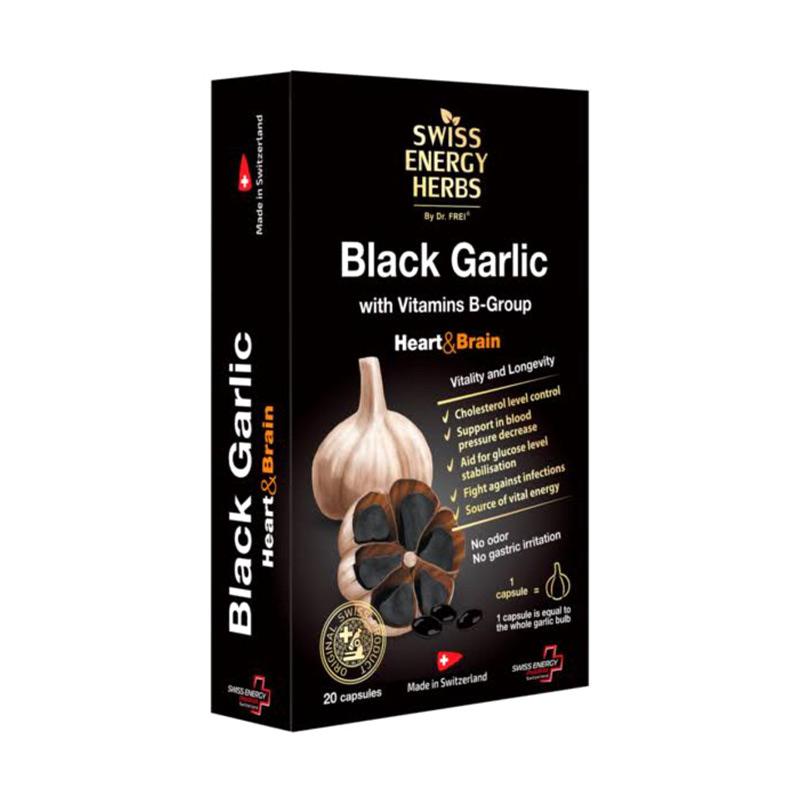 Jual SWISS ENERGY HERBS Black Garlic Suplemen Kesehatan [20 Kapsul] di