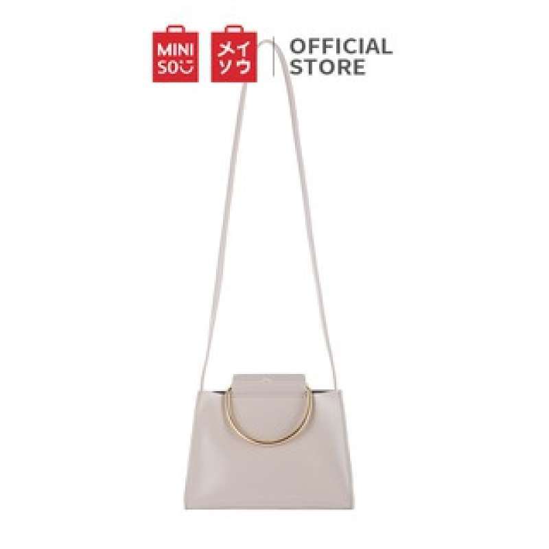 Jual Miniso Official Pure Color Fashion Crossbody Bag Wanita AbuAbu