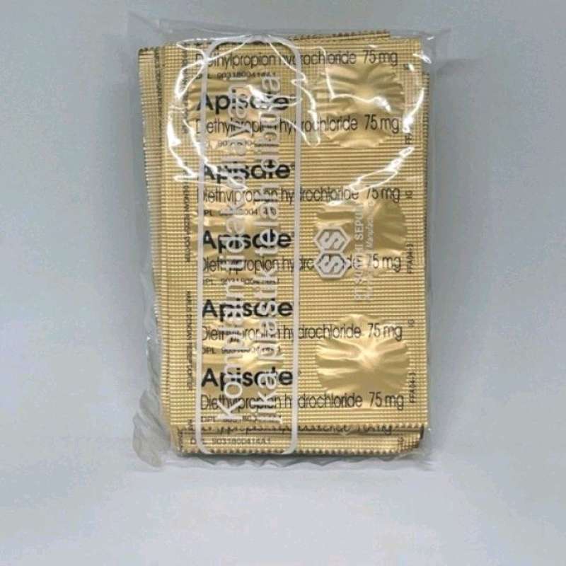 Jual Apisate Diethylpropion Hydrochloride 75mg 5 Strip 30 Tablet