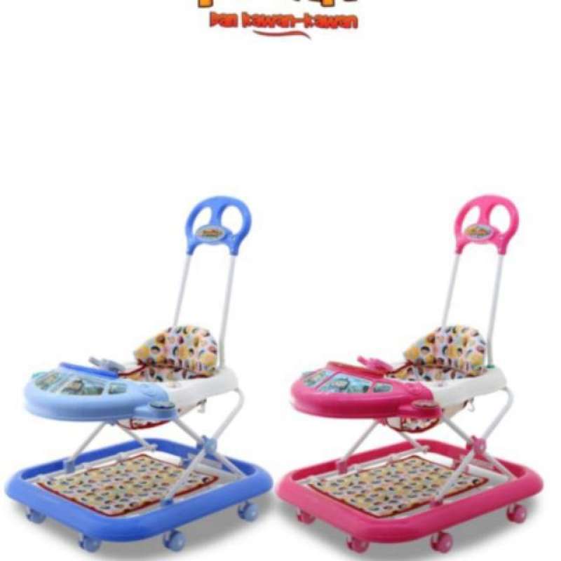 Jual Baby Walker 181L Upin & Ipin Licensed IC Music & Roller Toy 2 in 1