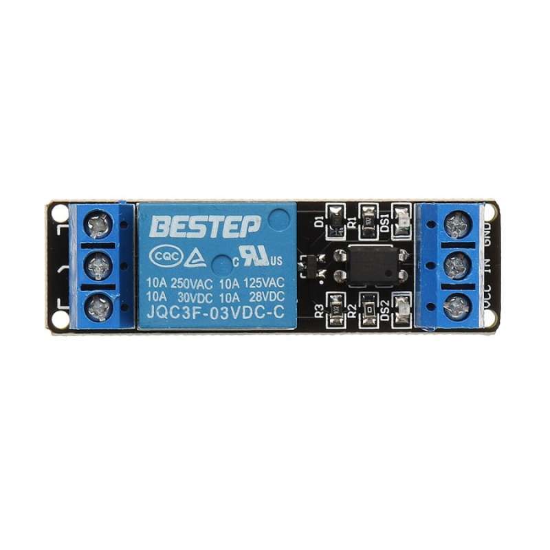 Lot De 5 Modules Relais 1 Canal 3V Avec Optocoupleur - Commande Par Microcontrôleur (Arduino, Raspberry Pi) - 10A 250VAC/30VDC - Haute Isolation