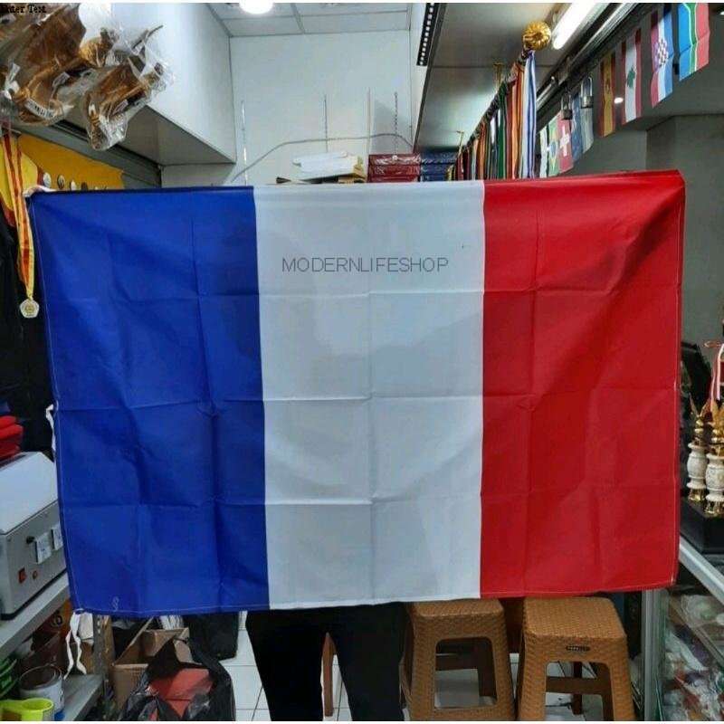 Promo Bendera perancis Bisa Cod Gratis Free Ongkir France Kain Katun