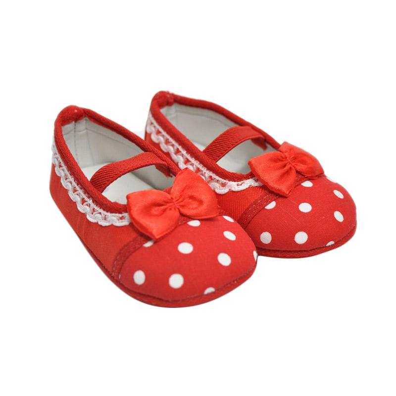 jual holise polkadot pita 123307 sepatu bayi merah jual holise polkadot pita 123307 sepatu bayi merah