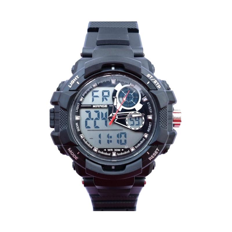 Jual Mirage Sport Dual Time Jam Tangan Pria - Black 1675 Online 