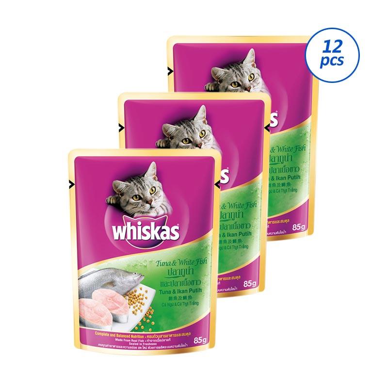 Jual Whiskas Tuna White Fish 85 G 12 Pcs Harga jual whiskas tuna white fish 85 g 12 pcs harga