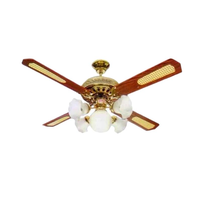 √ Uchida 103 Ceiling Fan - Brown [5 Lampu/ 52 Inch] Terbaru September