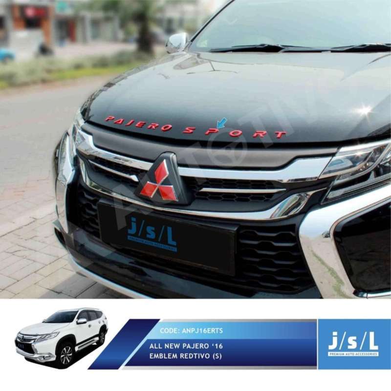 Jual JSL Hood Emblem All New Pajero Sport Small Redtivo di Seller