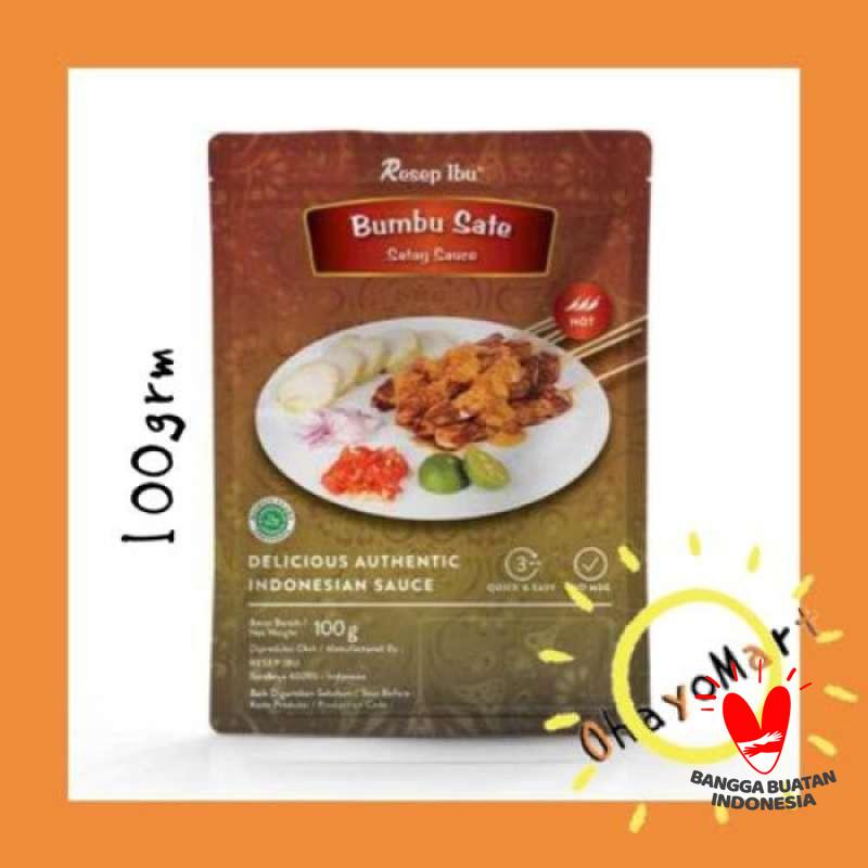 Jual Resep Ibu Bumbu Sate/ Satay Sauce/ Dressing sate/ Bumbu Kacang