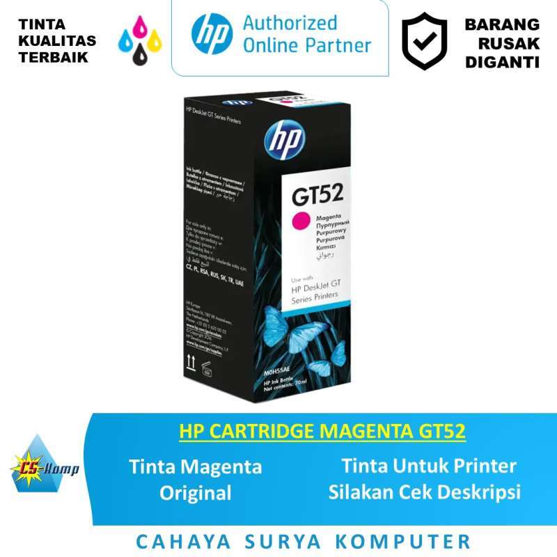 Promo HP CARTRIDGE MAGENTA GT52 UNTUK PRINTER HP DeskJet GT 5810 and