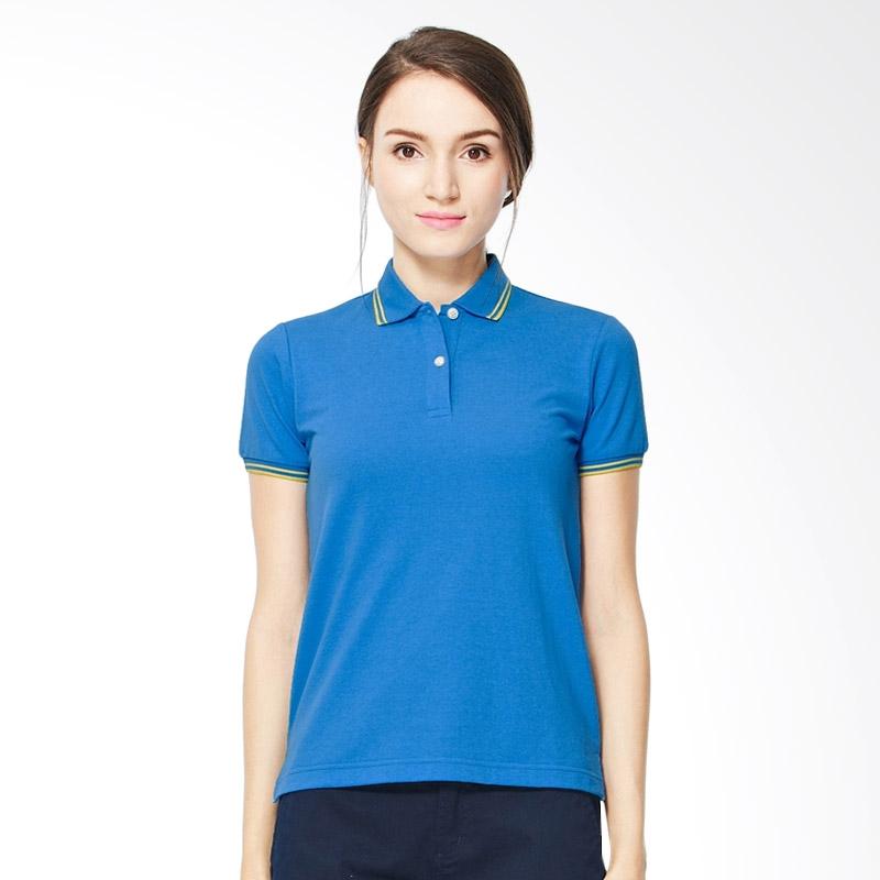jual giordano contrast collar kaos polo wanita blue jual giordano contrast collar kaos polo wanita blue