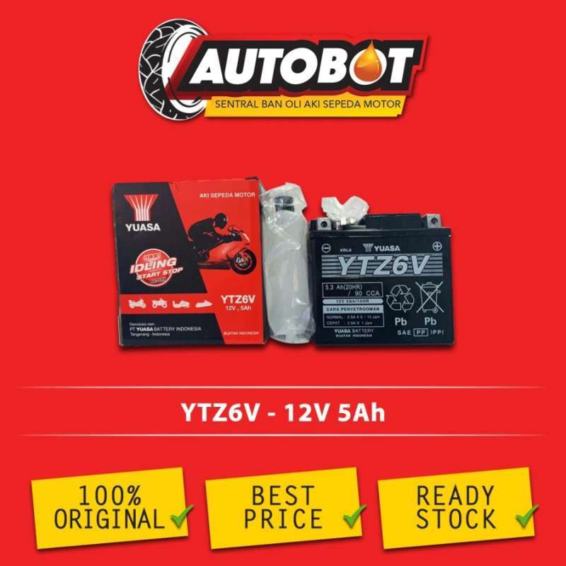 Jual AKI YUASA YTZ6V/AKI MF YTZ6V/AKI HONDA/AKI YAMAHA di Seller