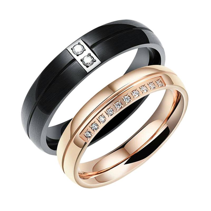 Jual CDHJewelry Titanium Anti Karat CC064 Cincin Couple