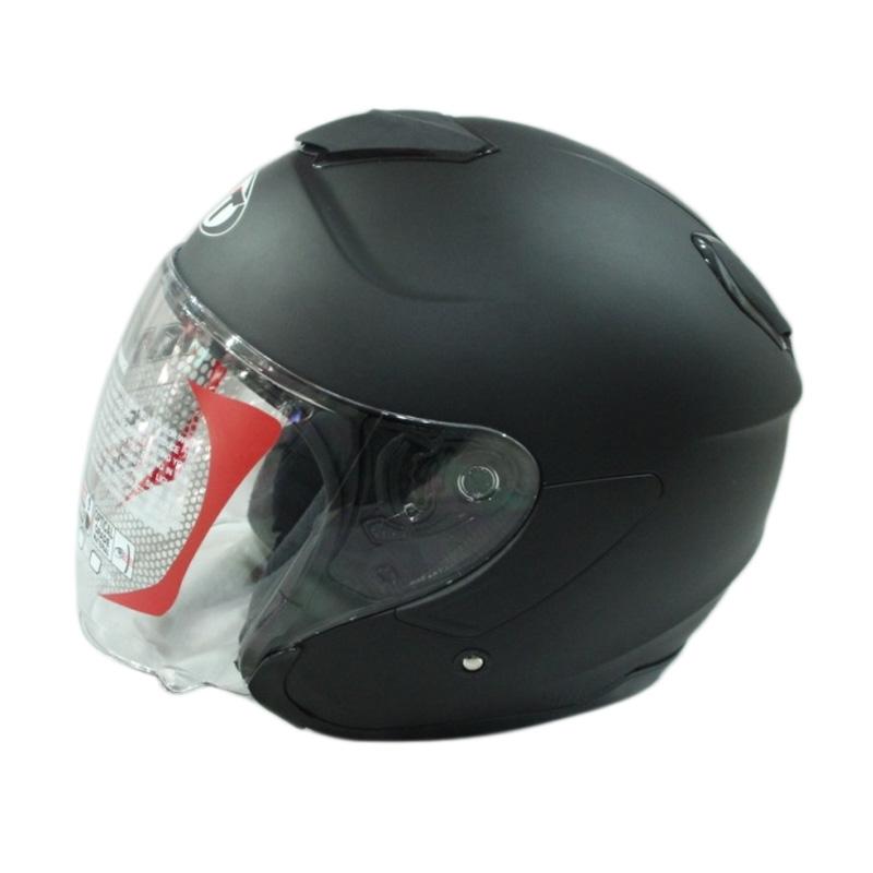 Jual KYT Kyoto Solid Helm Half Face Black Matt di Seller