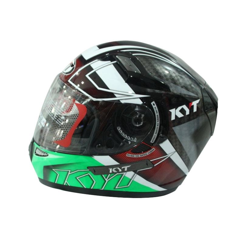 Jual Helm Full Face KYT K2 Rider Spotlight Black/Green Fluo di Seller