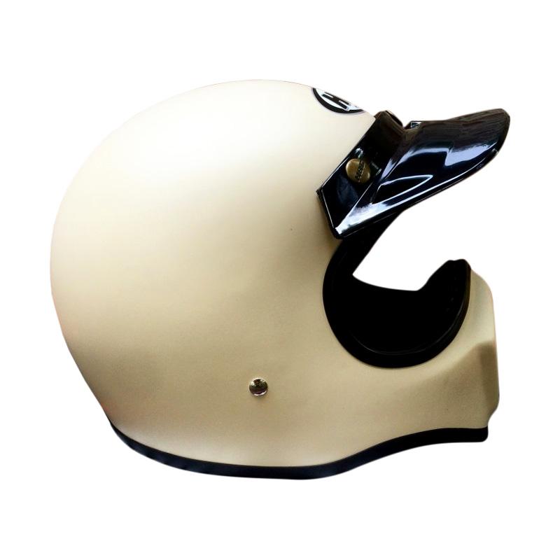 Jual HBC Cakil Polos Helm Full Face - Cream Online - Harga 