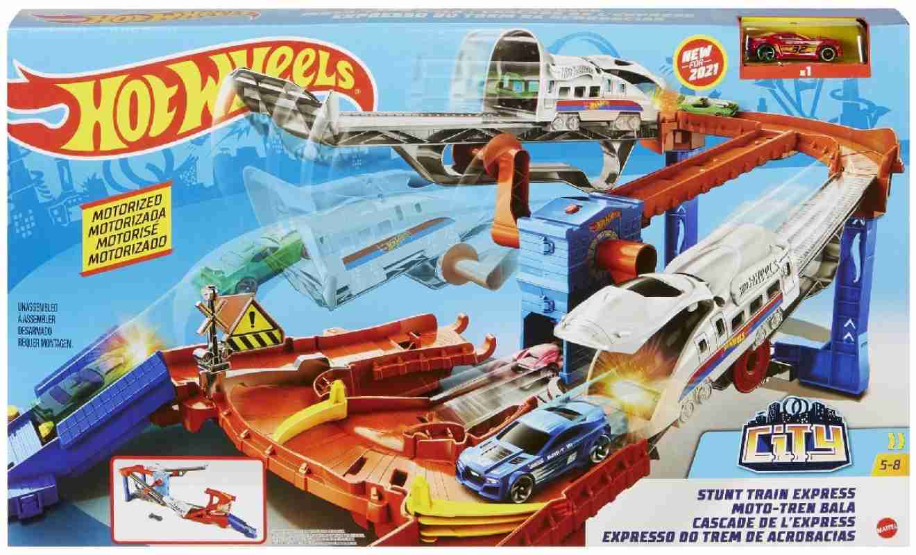 Promo Hot Wheels Track Stunt Train Express Trackset Mainan Mobil Dan