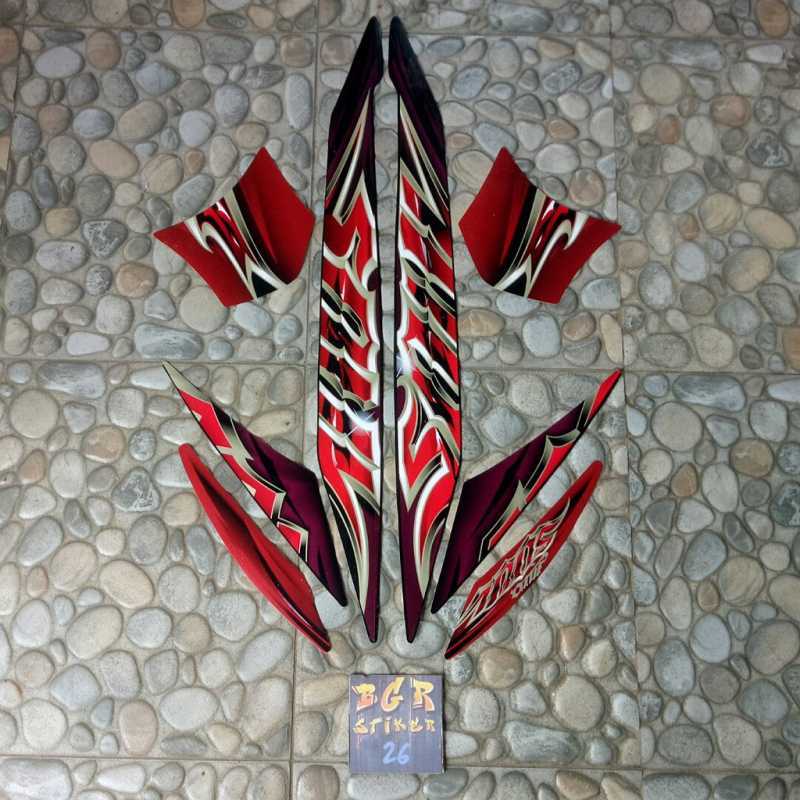 Jual Stiker/sticker Striping List Body Motor Yamaha Mio Soul 2010 Hitam