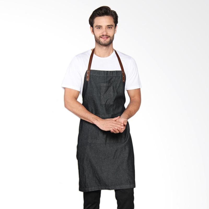 Jual Chef Series Gold Denim Full Panjang Apron Hitam Denim di Seller